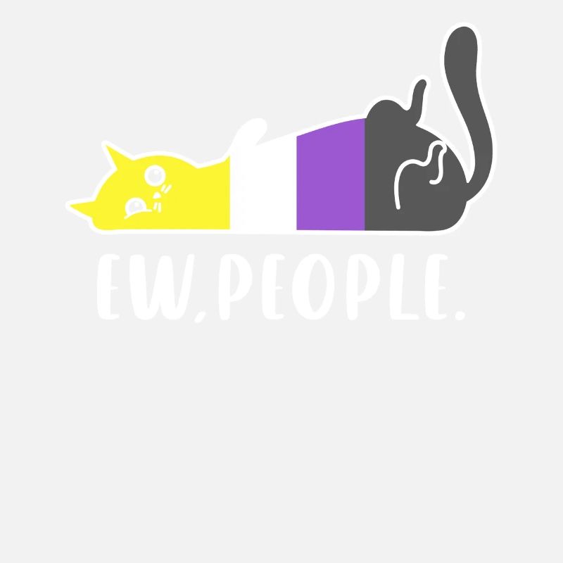 Cat Nonbinary Pride Ew People Enby Humor
