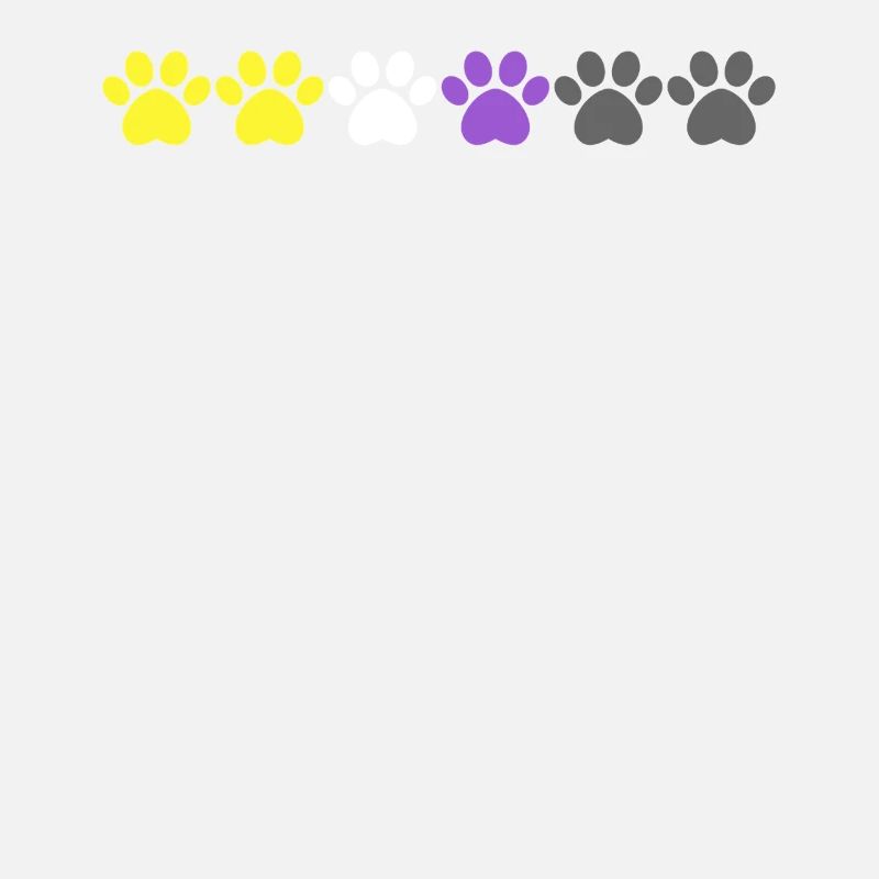 Nonbinary Pride Paw Prints in Flag Colors