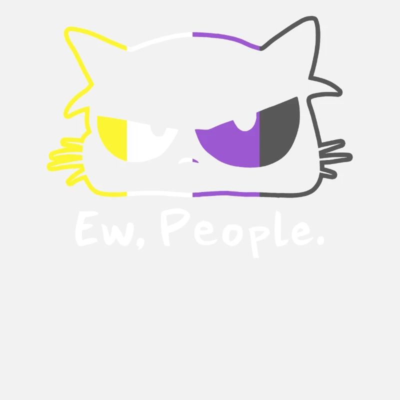 Katze Nonbinary Pride Ew People Enby Humor