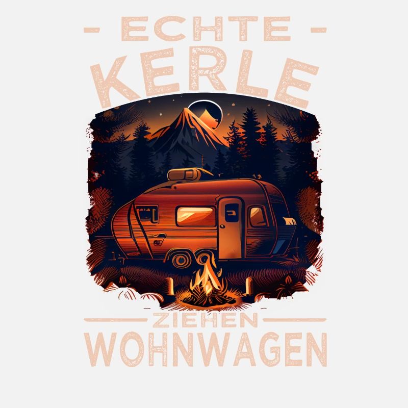 Echte Kerle ziehen Wohnwagen - Camping