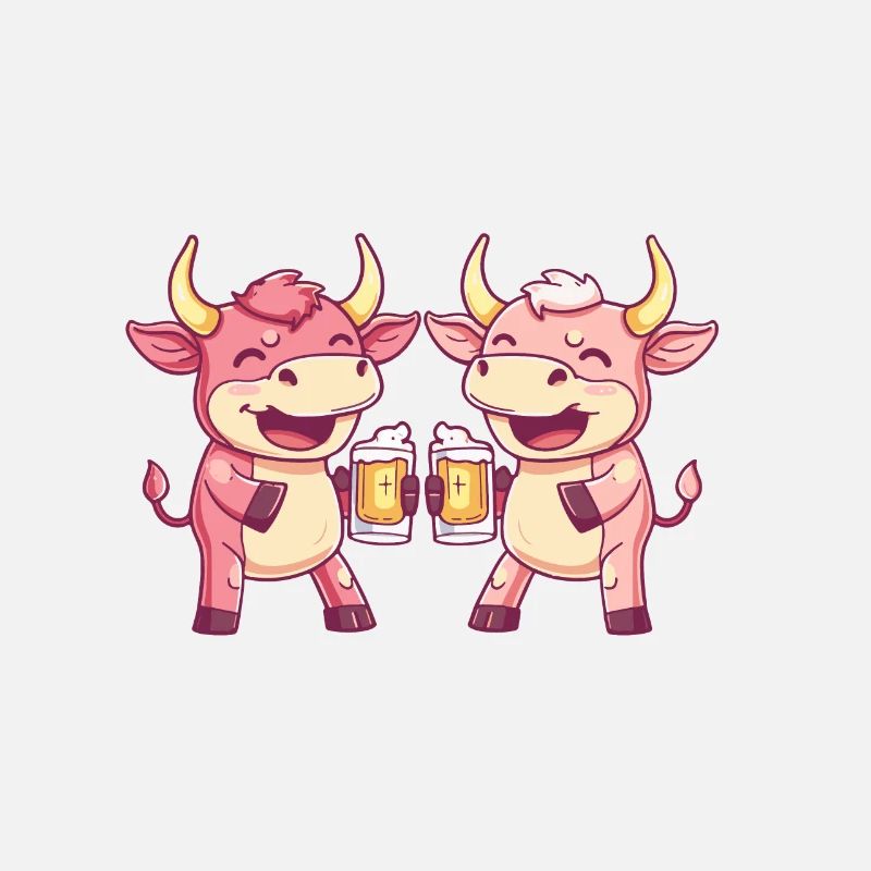 Stier Comic Bier Lustig Saufen