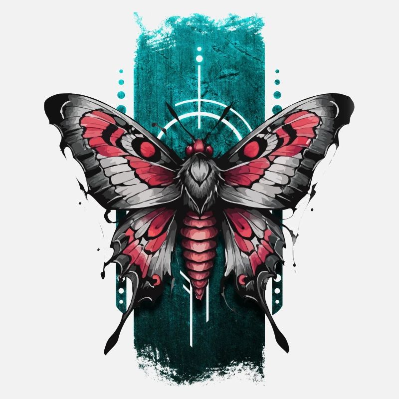 Majestic Moth with Red-Colored Wings