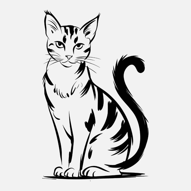 Illustration de chat élégant pour Cat Lover