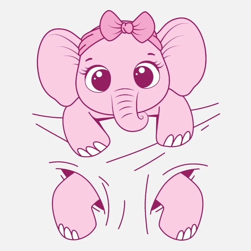 Bébé éléphant porter drôle rose bébé éléphant