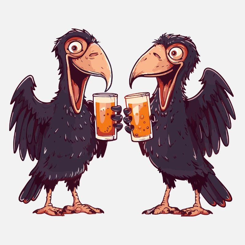 Harpyie Vogel Comic Bier Saufen