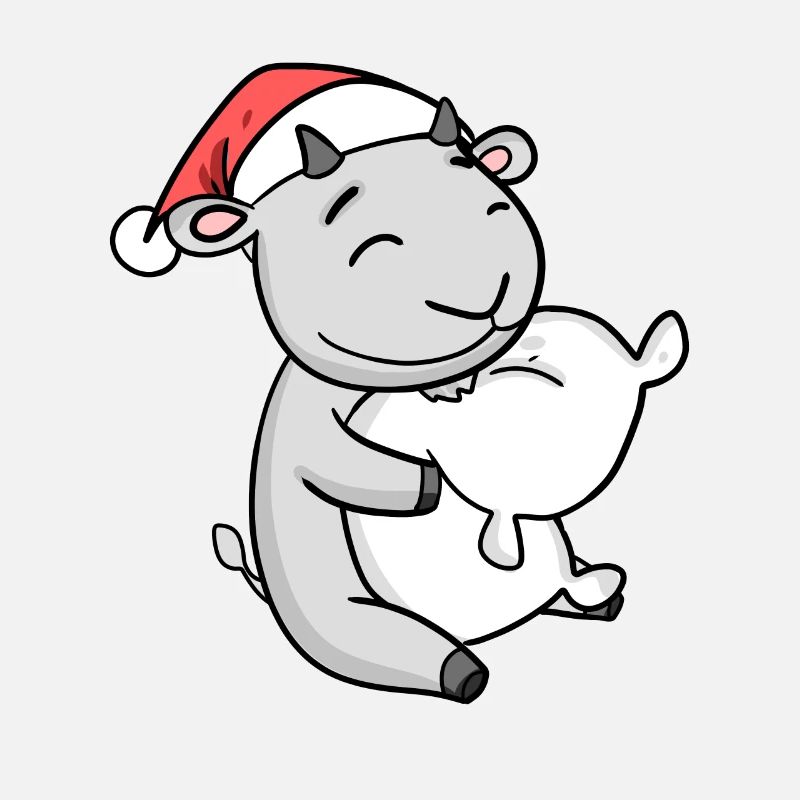 Ziege Niedlich Müde Weihnachten