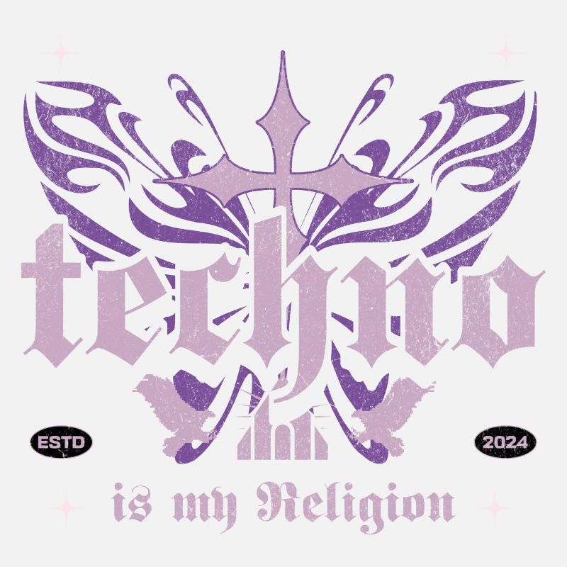 Techno is my religion butterfly