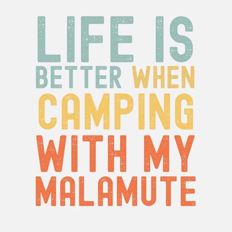 Malamute Camping retro vintage
