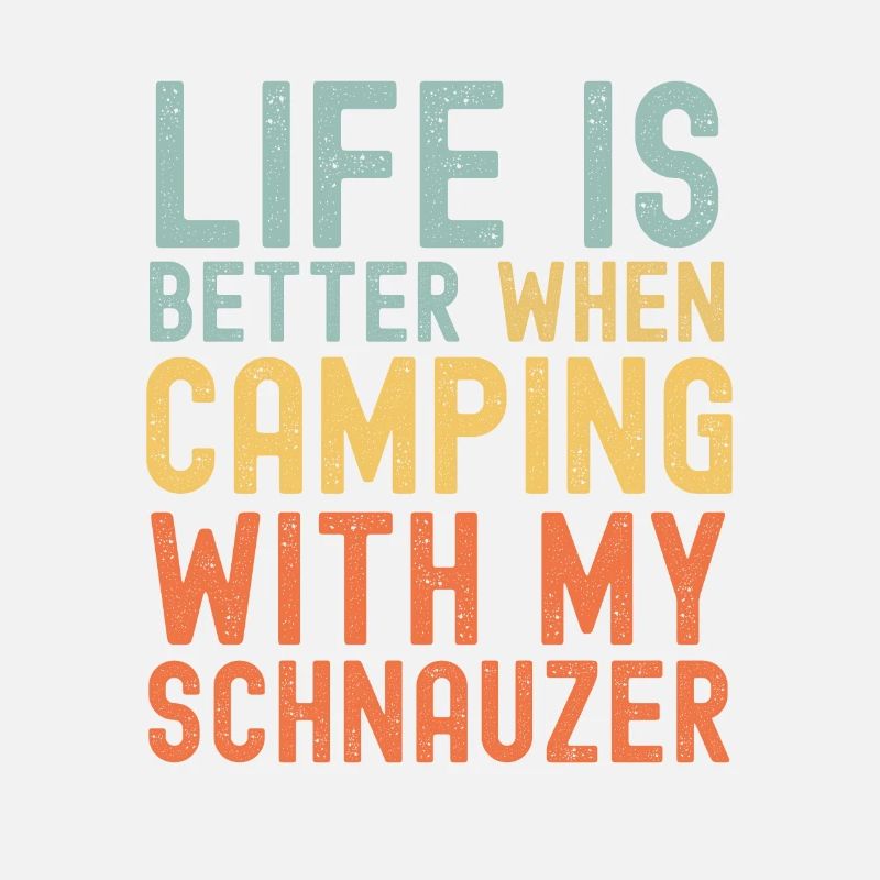 Schnauzer Camping retro vintage