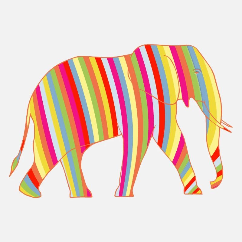 Elephant Afrique multicouleur