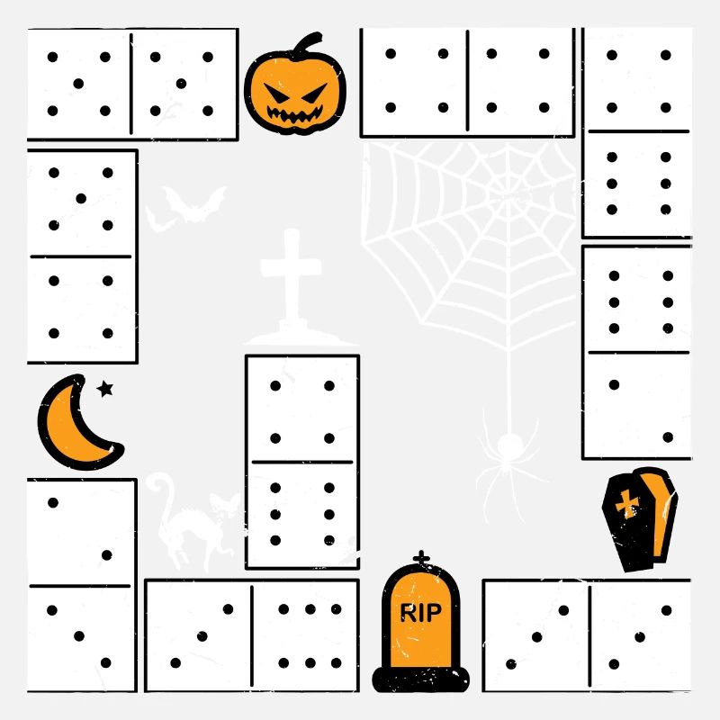 Domino Halloween Dominosteine Süßes oder Saures