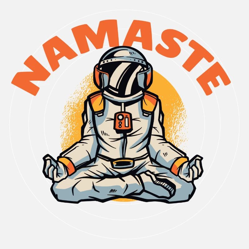 Meditating astronaut, cool, funny