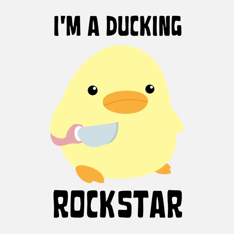 I'm A Ducking Rock Star Funny Duck with knife Meme