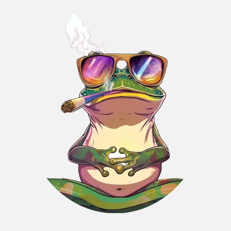 Frog with Sunglasses and Cigar - Weed Frog