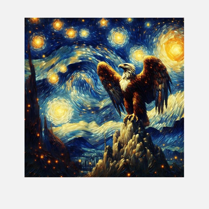 Monkey Eagle Starry Night