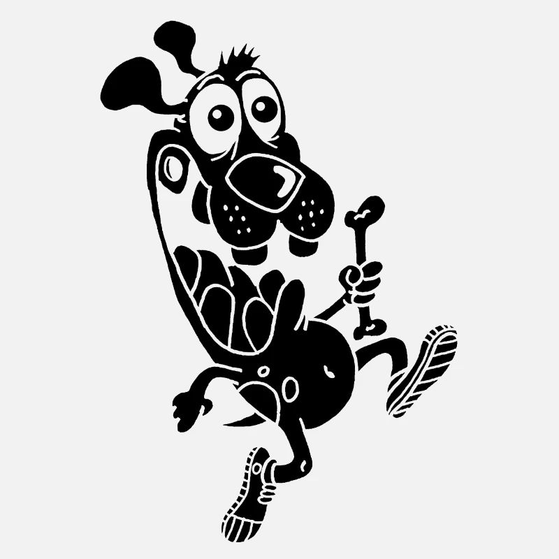 Course de relais pour un chien noir