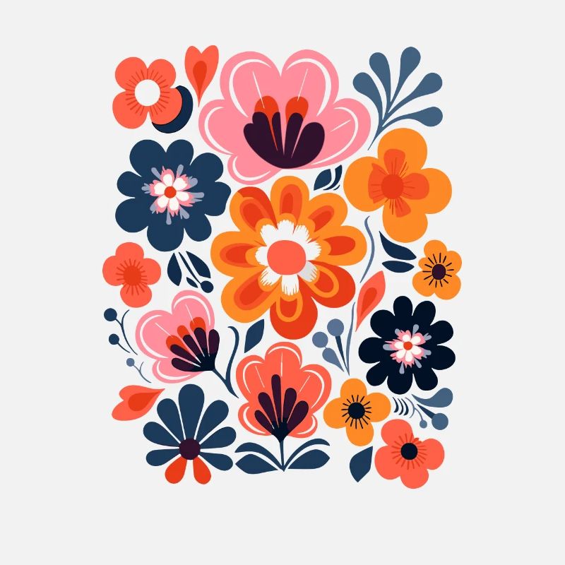 Blossom Geometry Tee - Abstract Floral Shirt