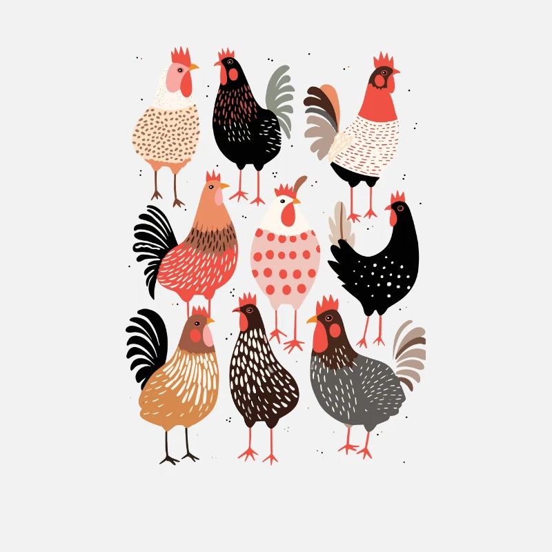 Winging It: Playful Chicken Graphic Tee