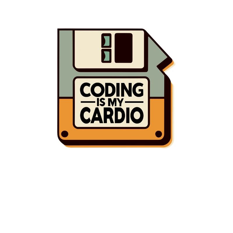 Coding Is My Cardio | Retro Hacker-Stil