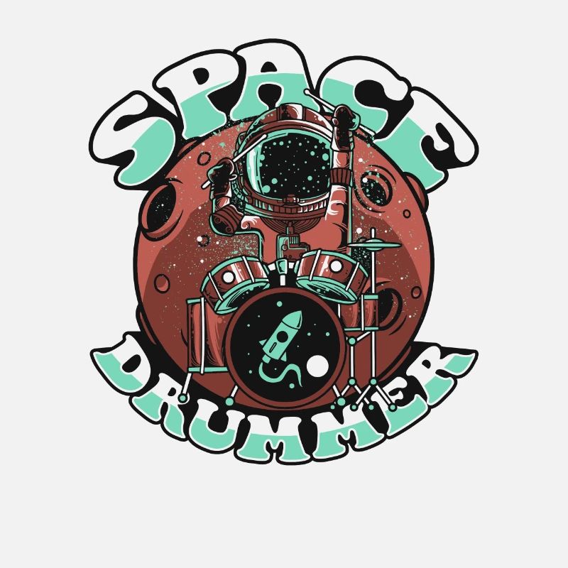 Space Drummer Spaceship Taikonaut Cosmonaut