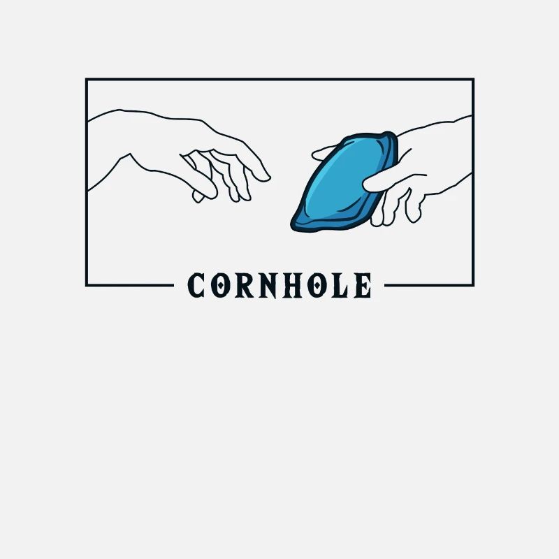 Michelangelo Kreation des Spiels Adam Cornhole