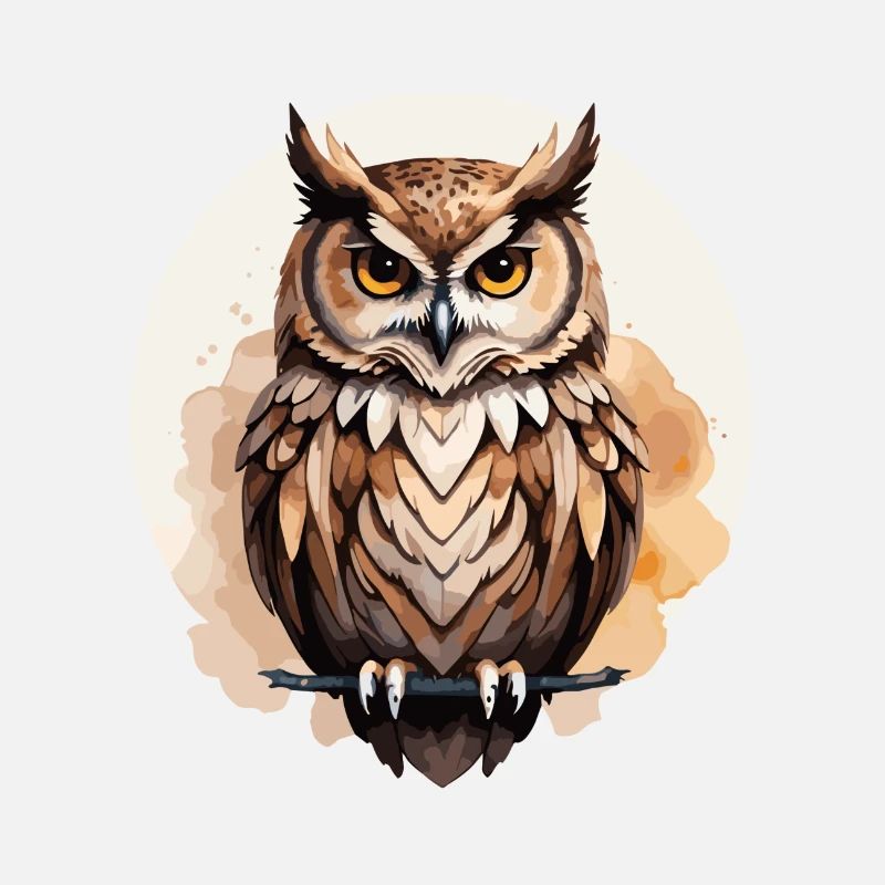 hibou cool plumes élégantes dans cet oiseau design
