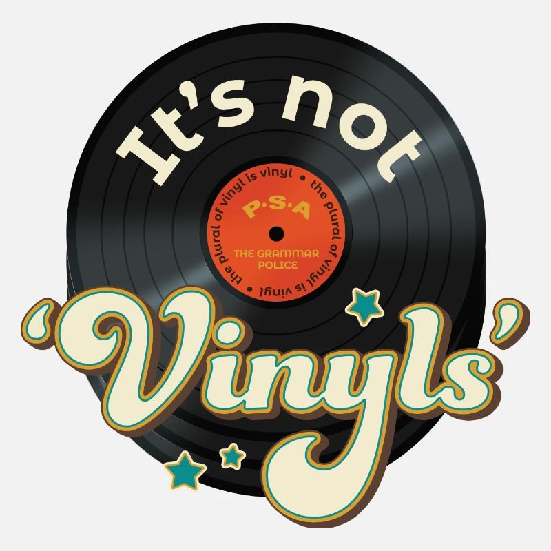 Drôle de blague de grammaire de disque vinyle, ce ne sont pas des vinyles