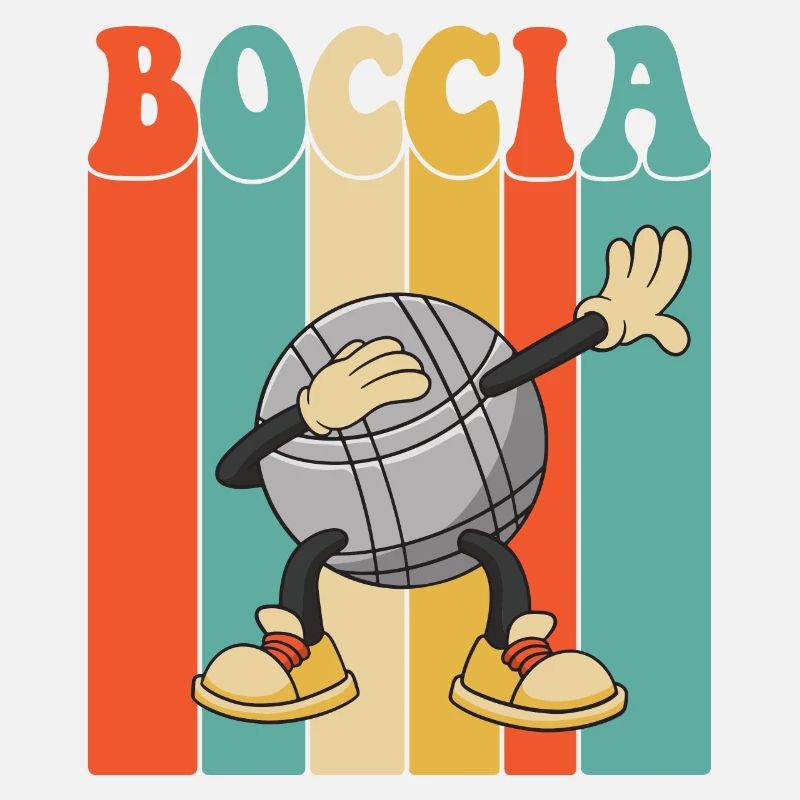 Boccia player dabbing boccia ball with boccia
