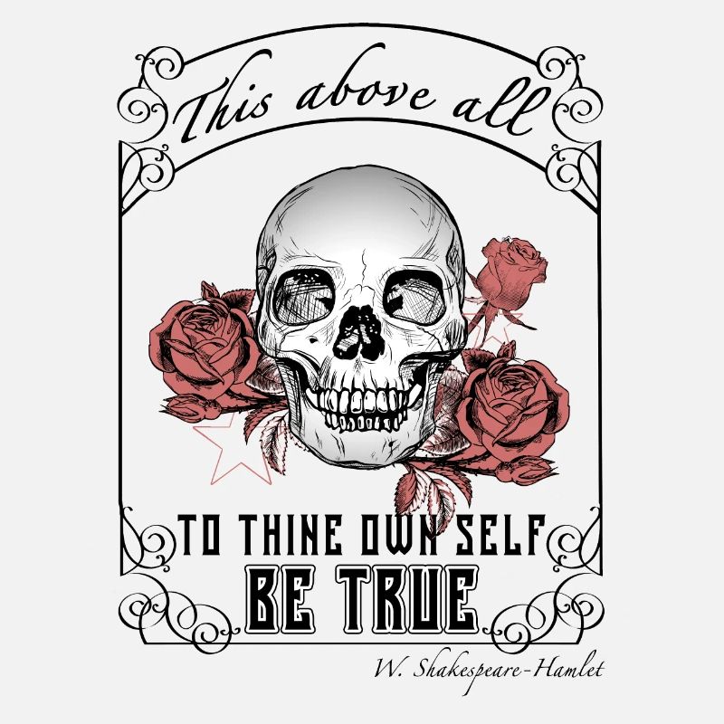 Citation d’Hamlet « sois vrai » dark academia -var.2