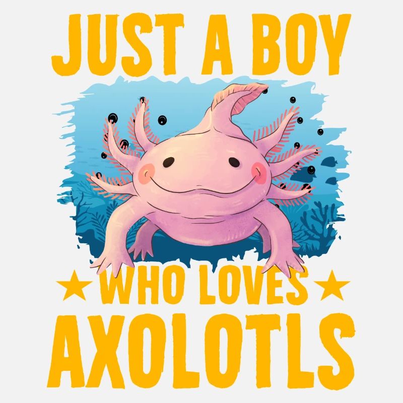 Nur ein Junge, der Axolotl liebt