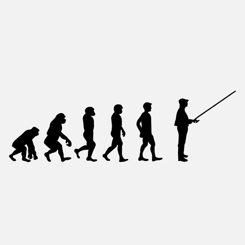 pêcheurs à la ligne d'évolution