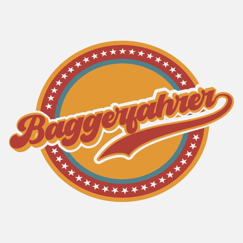 Baggerfahrer Baggerführer Bagger Beruf Vintage