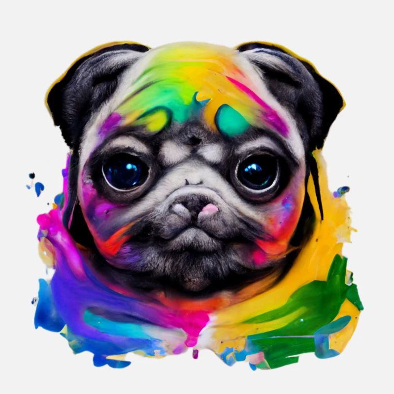 Mops in Farbe