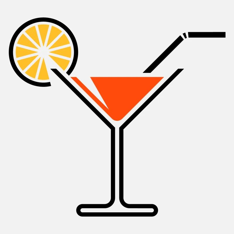 Cocktail / Cocktailglas / Martini + (Orange)