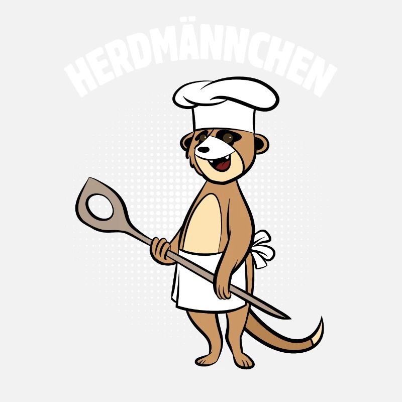 Herdmännchen - Erdmännchen mit Kochlöffel