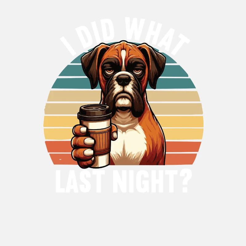 I Did What Last Night Boxer Boxerhalter Boxerhund