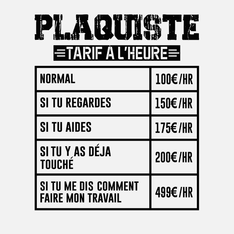 Le Tarif Horaire D'un Plaquiste