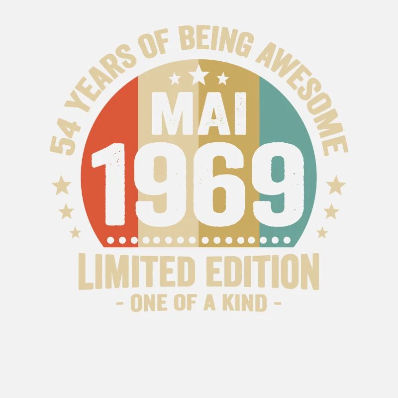 May 1969 54 Years Anniversary Vintage Gift Idea