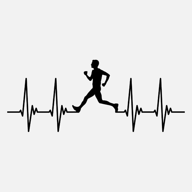 Runner EKG, pulse, heartbeat, runner, running, run
