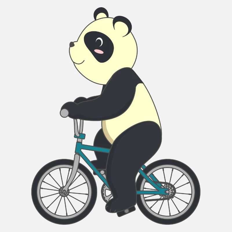 Radfahrender Panda