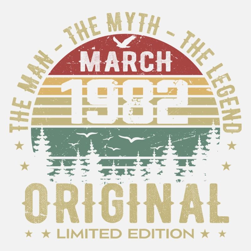 Gift for the 43rd Anniversary Original March 1982