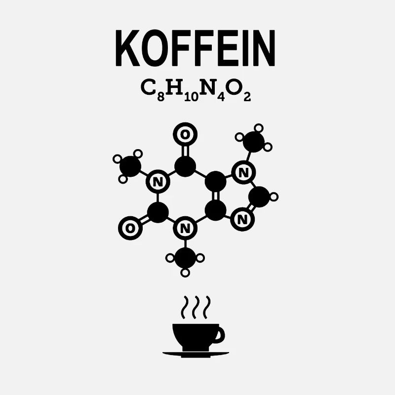 Kaffee Formel - Chemie Koffein Atom Molekül