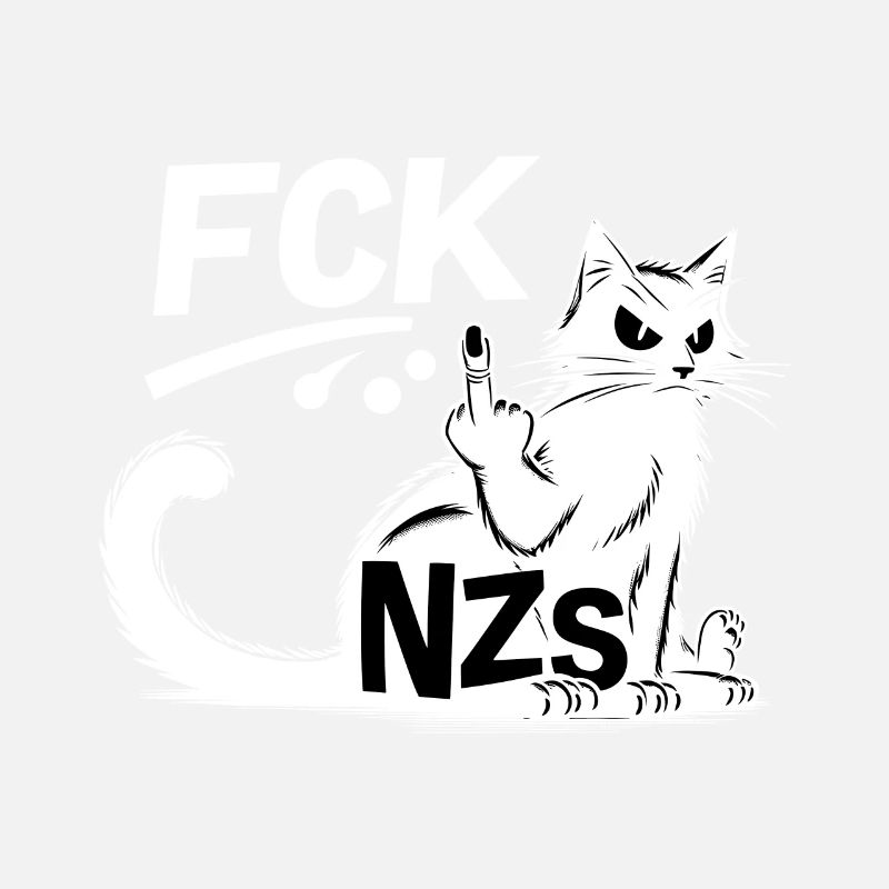 FCK NZS Statement Mit Stolzer Katze