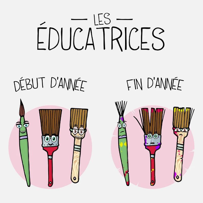 les éducatrices en début et fin d'année