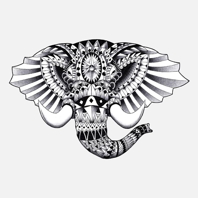 Elephant Ornate Drawing