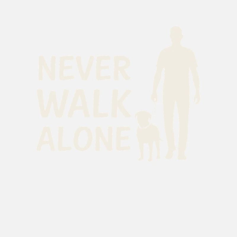 Never Walk Alone – Man with Dog Silhouette