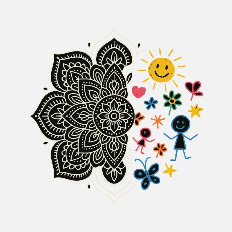 Mandala & Kinder-Doodles