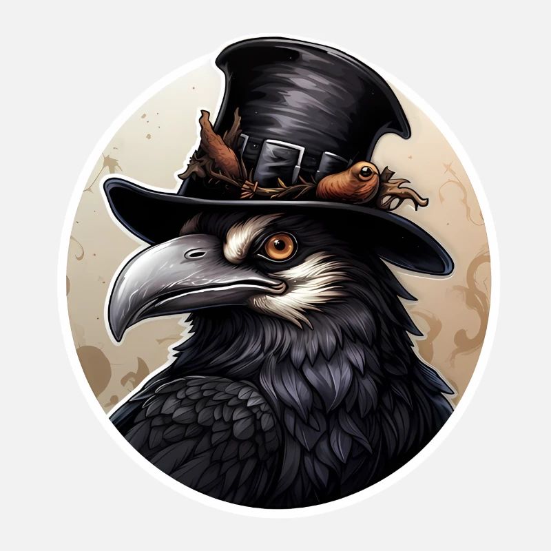 Vogel mit Hut Halloween