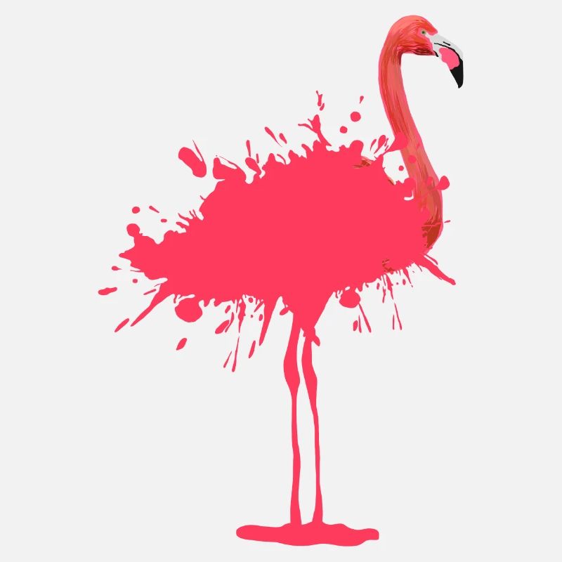 Flamingo - Farbklecks