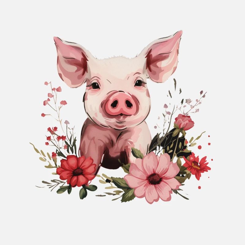 Pig Funny Farmer Farmer Gift